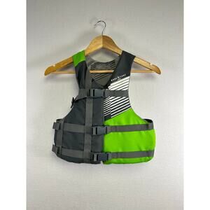 Aqua Lung Youth lifejacket PFD green gray water sports 50–90 LBS ￼‎